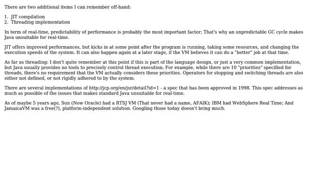 Except garbage collector, what else makes Java a non real time programming language (3 Solutions!!) смотреть онлайн