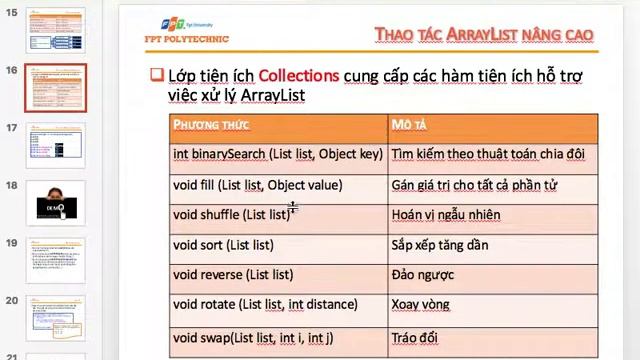 Buổi 5.3 Xây dựng Collections ArrayList trong Java смотреть онлайн