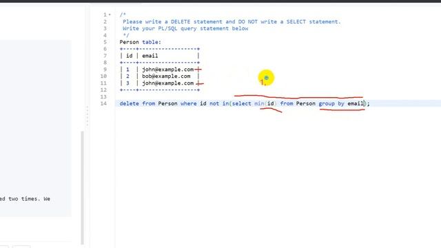196. Delete Duplicate Emails leetcode Solution смотреть онлайн