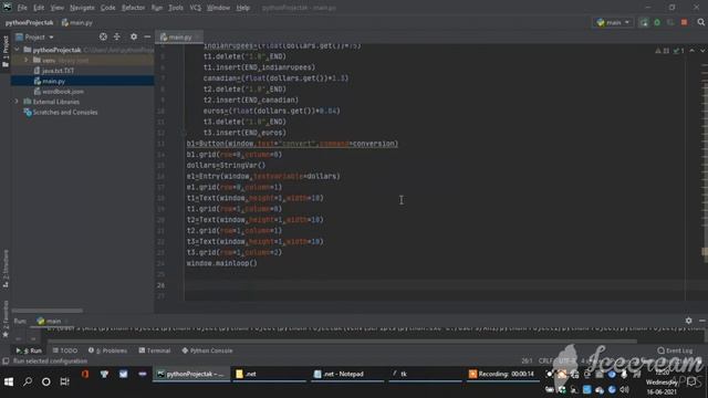 currency converter(graphical user interface) | pycharm смотреть онлайн
