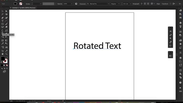 Rotate Text in Adobe Illustrator смотреть онлайн
