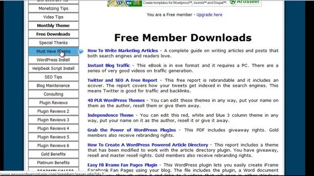 New WordPress Plugin Members Area Walk Thru смотреть онлайн