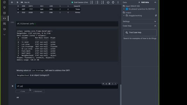 Linear Regression Kaggle Competition Code-Along [2021-02-26] смотреть онлайн