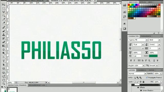 Уроки фотошопа | 3D Текст смотреть онлайн