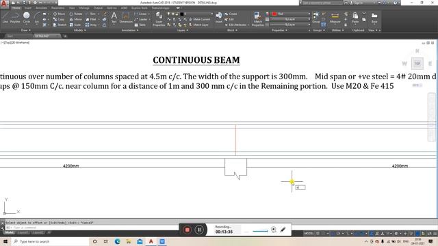 DETAILING OF CONTINUOUS BEAM смотреть онлайн