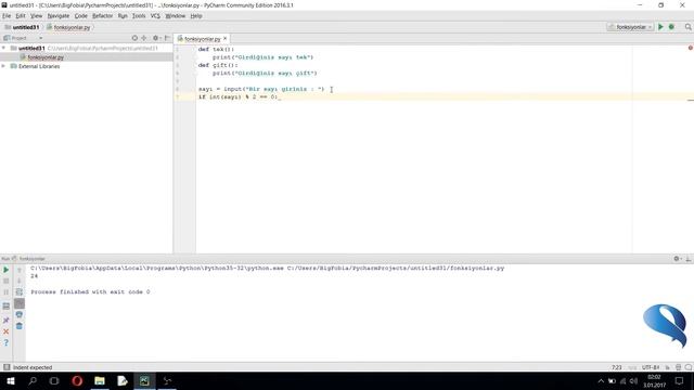 Python 3 Dersleri #9 - Fonksiyonlara Giriş смотреть онлайн
