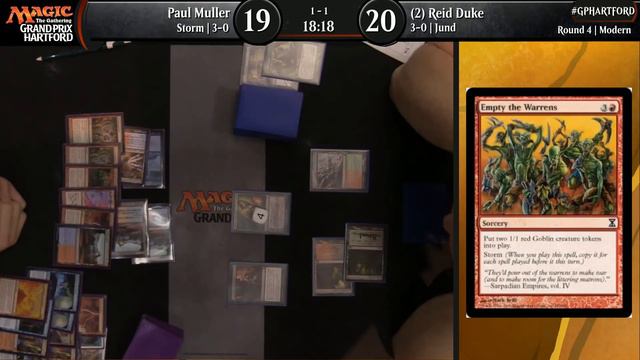 Magic the Gathering GP Hartford 2018 Round 4 Modern смотреть онлайн