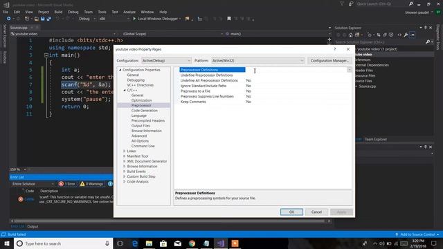 how to solve scanf() error problem in microsoft visual studio смотреть онлайн