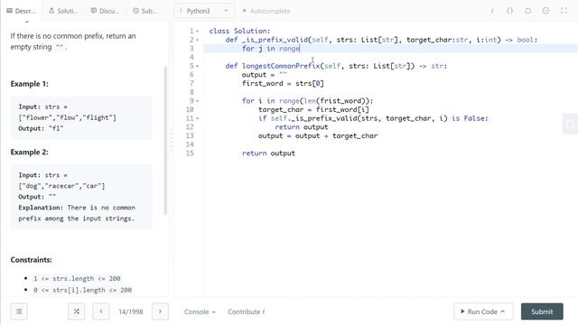 Longest Common Prefix - LeetCode - Python смотреть онлайн