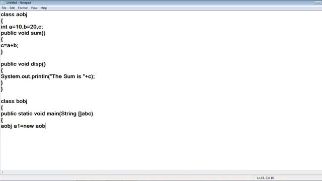 Simple Explanation of Class and Object in JAVA || Adding TWO Numbers || Simplest Program смотреть онлайн