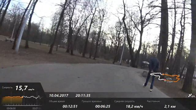 Покатушка по Елагин Острову с GPS треком Апрель 2017 Ролики Питер ЦПКиО Санкт-Петербург Весна Sony смотреть онлайн