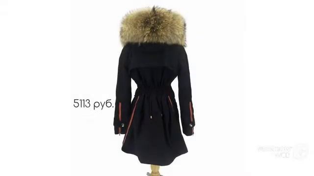 Топовые товары с ALIexpress - Женское пальто с воротником из меха енота смотреть онлайн