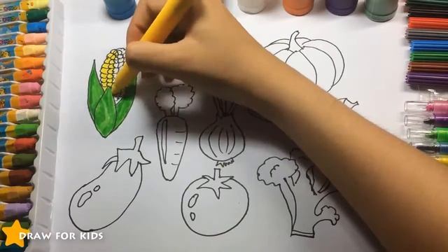 Личные цвета с овощами, Как рисовать все виды овощей смотреть онлайн
