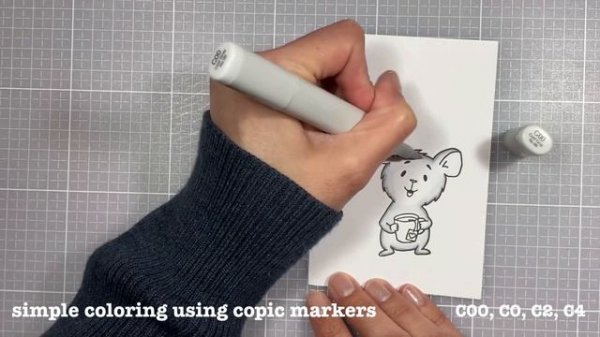 Simple coloring using Copic markers