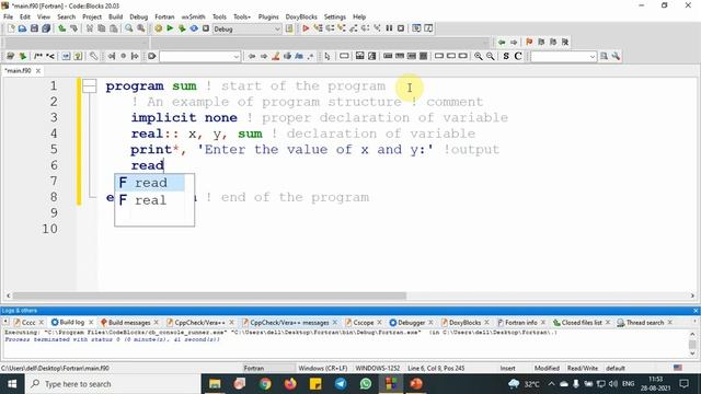 Sum of Two Numbers in Fortran смотреть онлайн