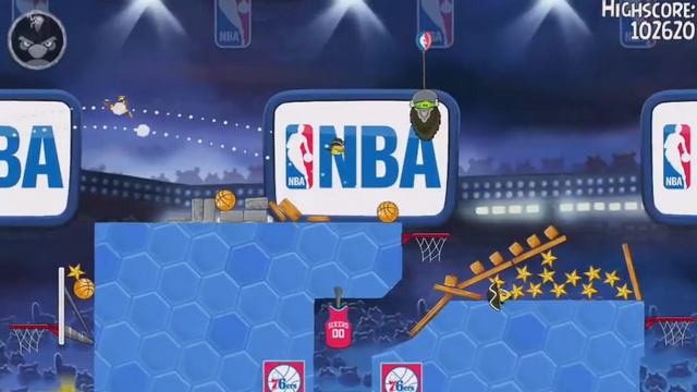 Angry Birds Seasons Ham Dunk Level 3-2 Mighty Basketball Walkthrough смотреть онлайн