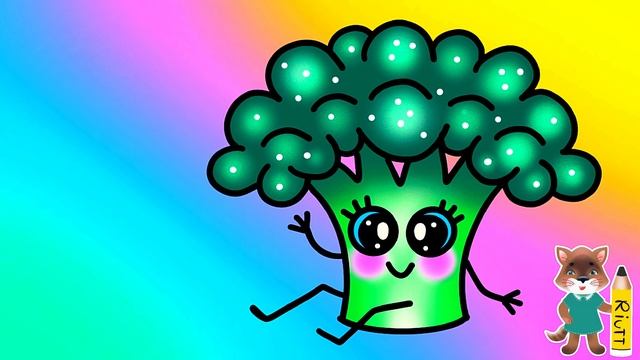 Как нарисовать БРОККОЛИ шаг за шагом / УРОКИ РИСОВАНИЯ / работа с фоном / #2 смотреть онлайн