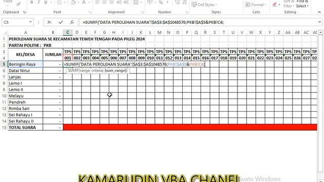 Pembuatan Aplikasi Perhitungan Perolehan Suara Pemilu 2024 untuk parpol dgn vba Excel part 11 смотреть онлайн