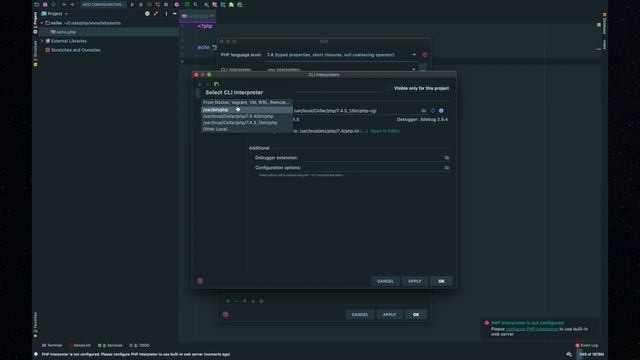 How to configure PHP interpreter in PhpStorm 2020.1 смотреть онлайн