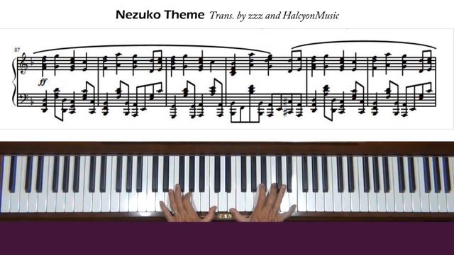 Nezuko Theme Demon Slayer Kimetsu no Yaiba Piano Tutorial Part 2 смотреть онлайн