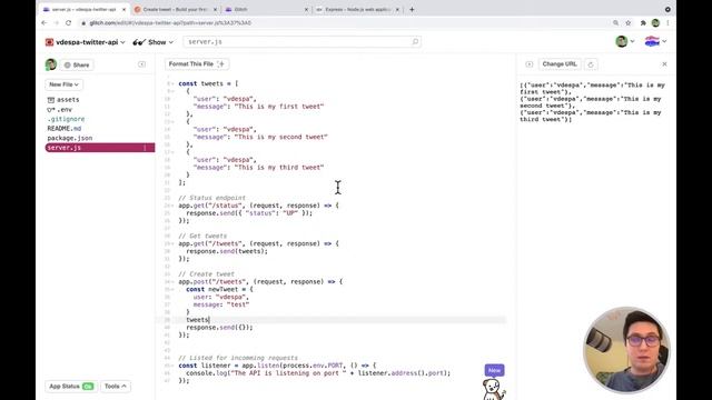 Let's build an API with Node.js and JavaScript and test it with Postman смотреть онлайн