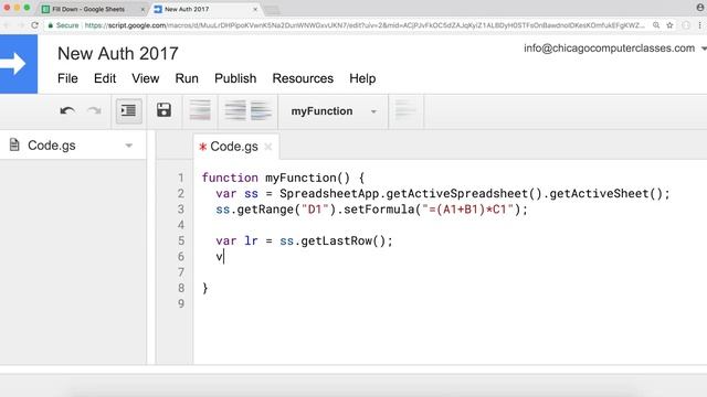 Google Sheets - Apps Script Fill Down Formula (Set a Fromula & Copy Down AutoFill) Tutorial - Part смотреть онлайн