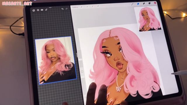 Bubblegum girl?? iPad Pro sketch with me | draw with me (digital art) смотреть онлайн