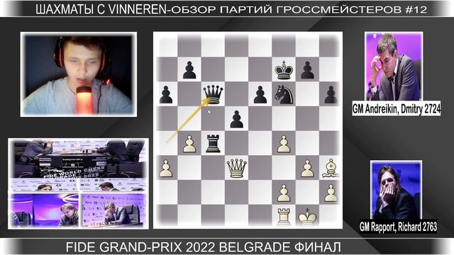 Раппорт отчаянно рискует!РАППОРТ🆚АНДРЕЙКИН | Гран-При Фиде 2022 Белград ФИНАЛ