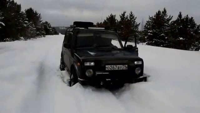 Зимнее путешествие на нивах в национальный парк Оленьи ручьи Офф роад нива Первая часть смотреть онлайн