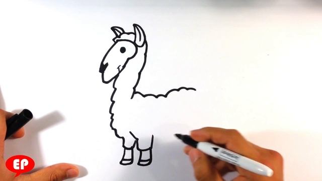 How to Draw a Lama (Cute) - Easy Pictures to Draw смотреть онлайн
