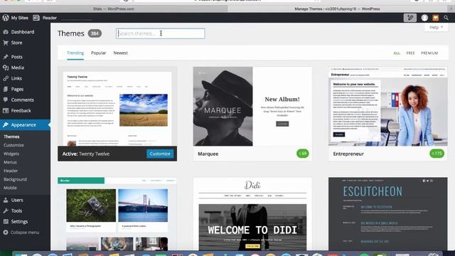 Wordpress.com: Get to your Admin Area and Change Theme to Argent смотреть онлайн