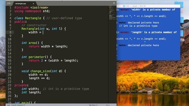 [C++ 1.6] การประกาศ private และการเขียน constructor смотреть онлайн