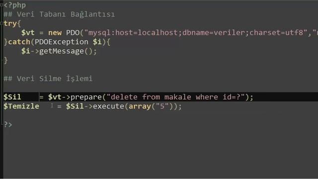 Php Dersleri 96 - PDO ile MySQL Veri Silme İşlemi | Delete смотреть онлайн