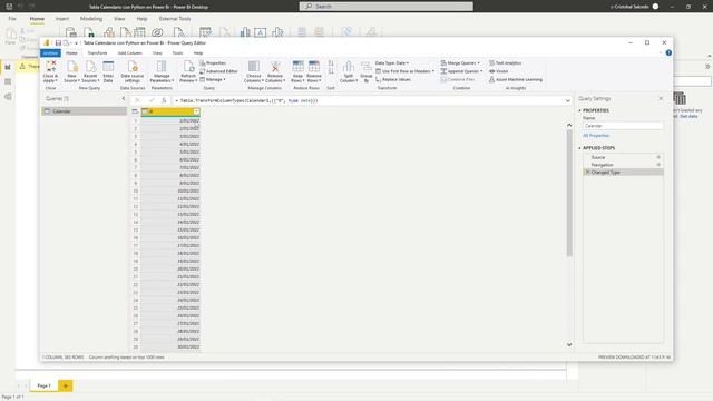 INTEGRANDO PYTHON EN POWER BI, PARA CREAR TABLA CALENDARIO PERSONALIZADA смотреть онлайн