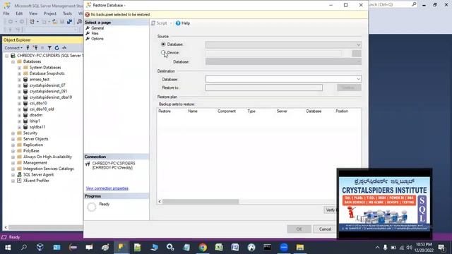 How to restore a database from its backup file in MS SQL Server? смотреть онлайн