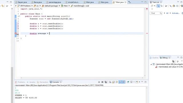 URI Online Judge Solutions in Java - Problem 1006 смотреть онлайн
