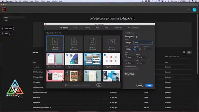 Instagram Size Settings 2019 - Adobe Illustrator - Quick Tutorial смотреть онлайн