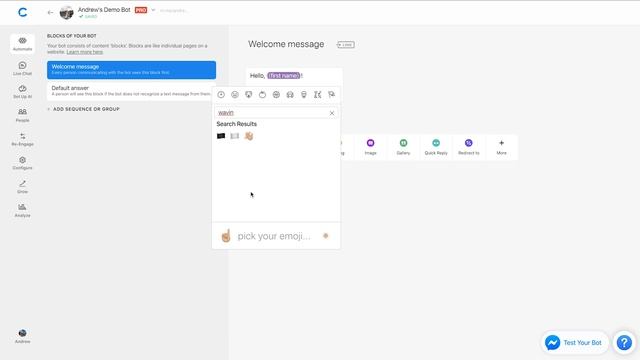 How to Use the Emoji Picker in Chatfuel смотреть онлайн