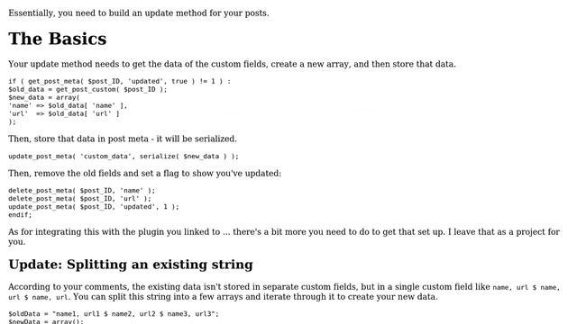 Wordpress: How to Convert Custom Fields from Text to Array? смотреть онлайн