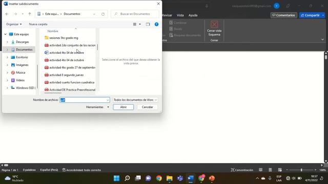 COMO INSERTAR UN ARCHIVO PDF COMPLETO En Word 2022