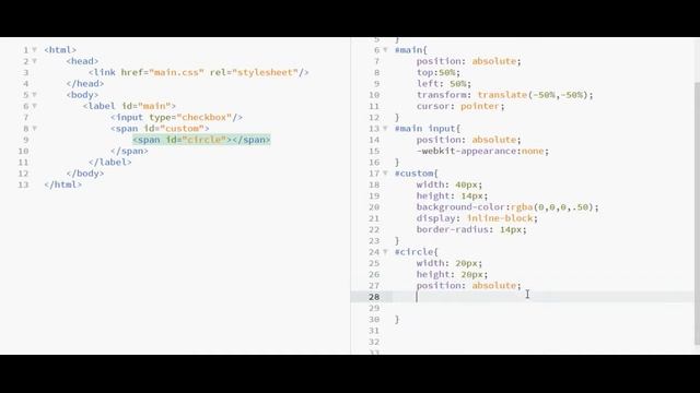 Toggle Button Using CSS смотреть онлайн