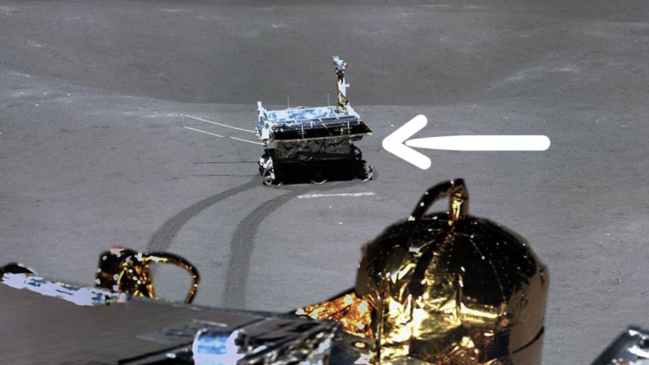 Луна - обзор с китайского лунного модуля Чанъэ 4 и «Нефритовый заяц» в кадре смотреть онлайн