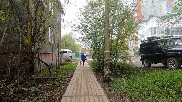 4k Архангельск. прогулка по пр. Новгородский. Russian north/ смотреть онлайн