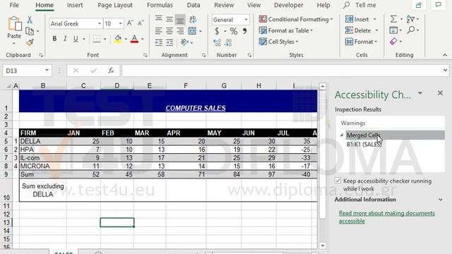 Run the accessibility checker for the current workbook and correct all the issues it reports. Do... смотреть онлайн