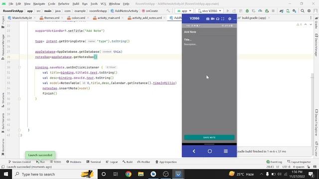 Complete Note Taking App | Room Database | Kotlin | Android Studio смотреть онлайн
