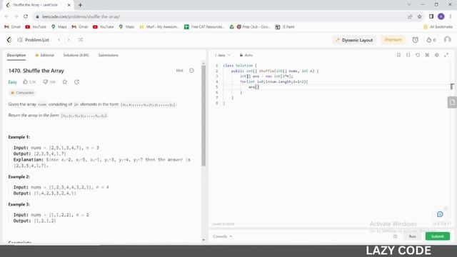 LeetCode in Java | Problem Solving in Array : Easy Question | Shuffle The Array | Complete Course смотреть онлайн