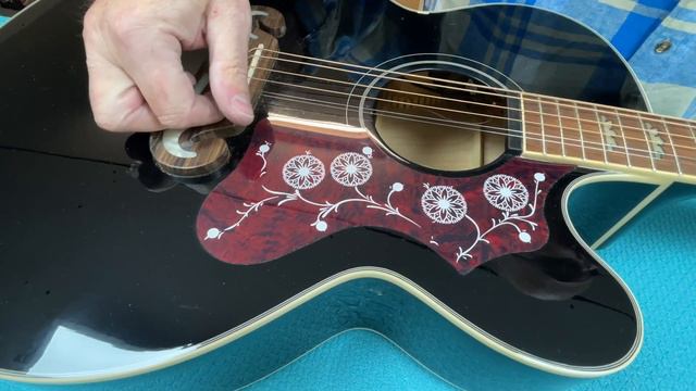 Epiphone EJ200 acoustic guitar set up смотреть онлайн