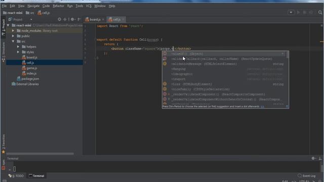 Добавление обработчика событий, передача свойств | #4 - Видеоуроки по React JS смотреть онлайн