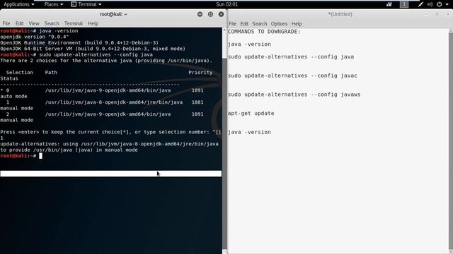 how to downgrade java in kali linux 2018 смотреть онлайн