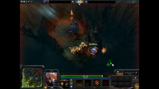 Dota 2 - Ursa level 1 going Roshan Solo смотреть онлайн